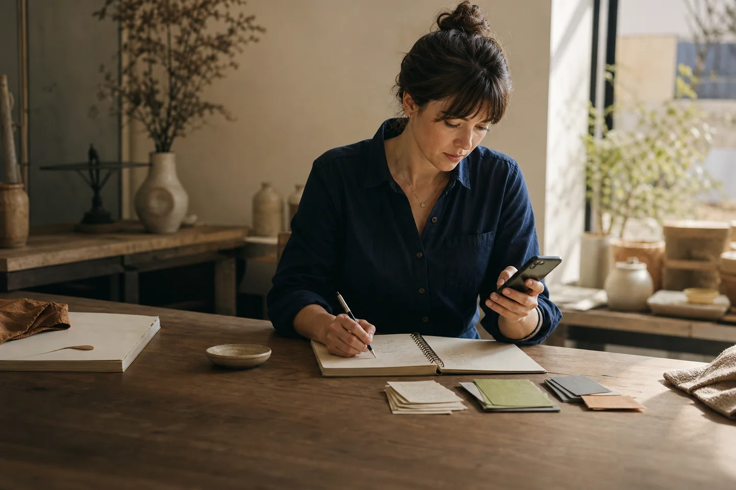 A business workflow illustrating Features
